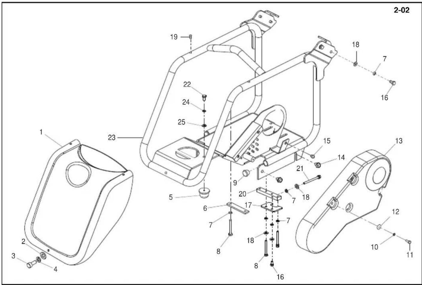Lescha BELLE PCX 450 - Cast Baseplate Assembly, Elements du patin moulé, Montaje de plancha base de fondacion, Conjunto da placa base fundida - 4