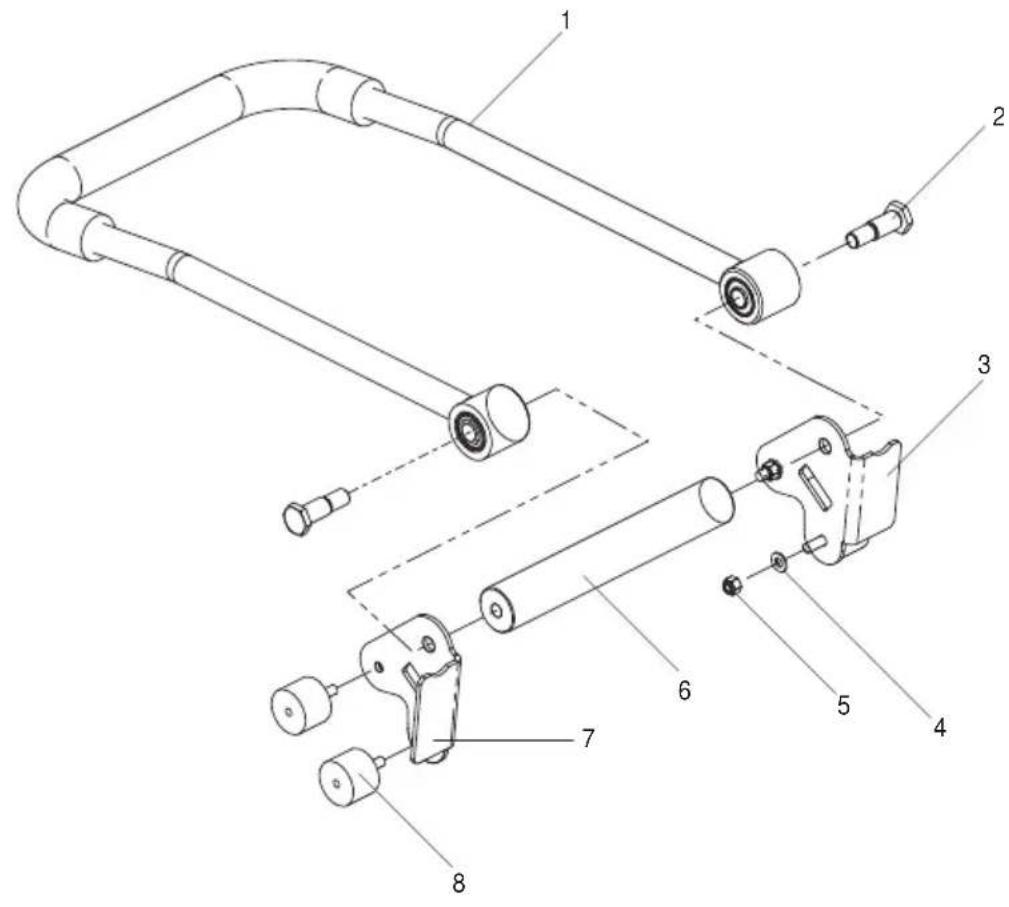 Lescha BELLE PCX 450 - Handle Assembly, Ensemble poignée, Conjunto de manillar, Conjunto do Punho - 1