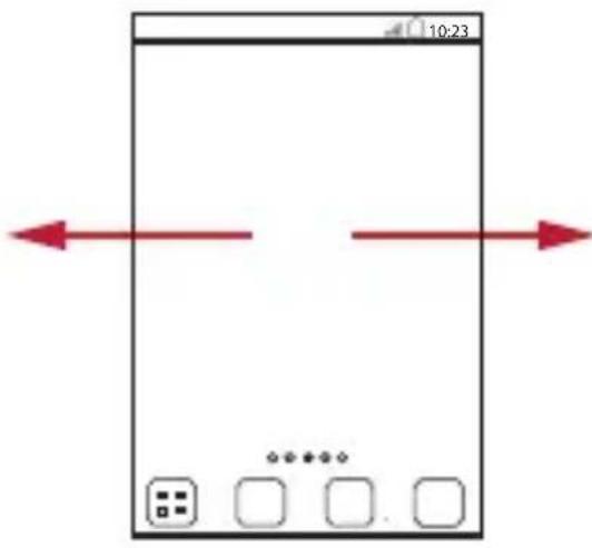 HUAWEI U8815 - Affichage des autres parties de I'ecran d'accueil - 1