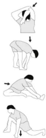 Christopeit RS 100 - Example - stretching exercises for the warm-up and cool-down phases - 1