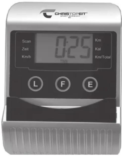 Christopeit RS 100 - Кнопка „L“= Удаление данных: - 1