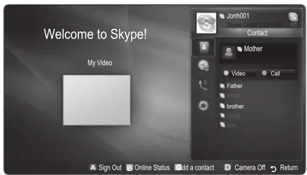 SAMSUNG UE32C8000XW - Skype - 1