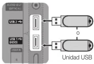 SAMSUNG UE32C8000XW - Conexión de un dispositivo USB - 1