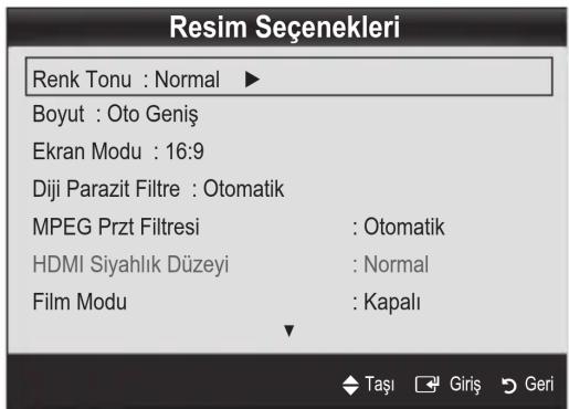 SAMSUNG UE32C8000XW - Resim Seçenekleri - 1