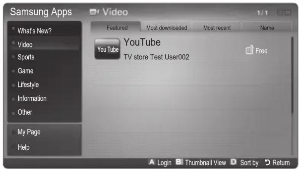 SAMSUNG UE32C8000XW - Samsung Apps - 1
