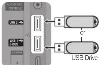 SAMSUNG UE32C8000XW - Connecting a USB Device - 1
