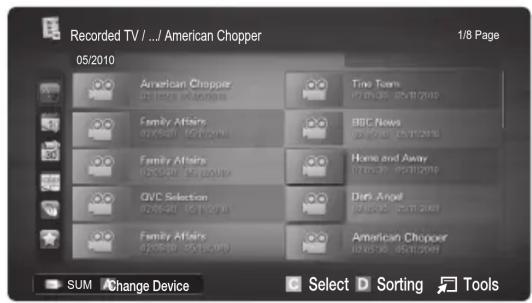 SAMSUNG UE32C8000XW - Playing Recorded TV Programme - 1