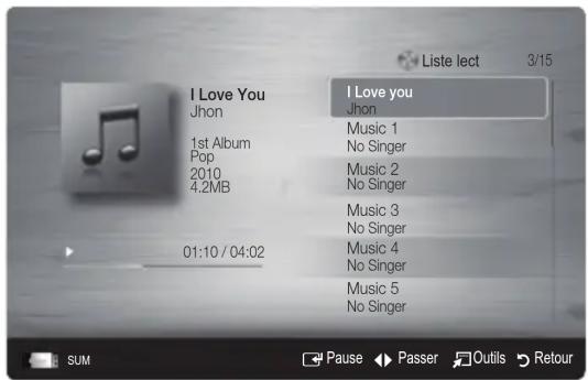 SAMSUNG UE32C8000XW - Lecture de musique - 1