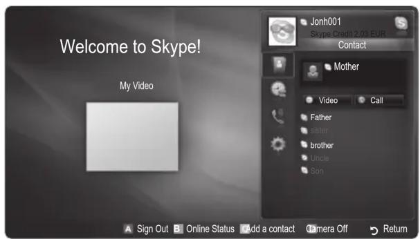 SAMSUNG UE32C8000XW - Skype - 1