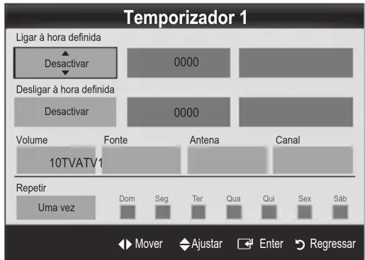 SAMSUNG UE32C8000XW - Definição do temporizador - 1