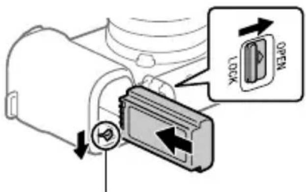 SONY ZVE1L - Inserir a bateria (fornecido)/cartão de memória (vendido separatamente) na-camera - 1