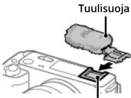 SONY ZVE1L - Tuulisuojan (mukana) käytäminen - 1