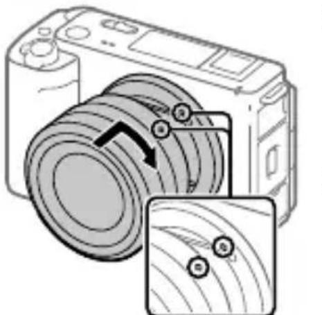 SONY ZVE1L - Bevestig een lens - 1