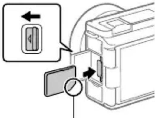 SONY ZVE1L - Indsætning af batteripakken (medfølger)/hukommelseskortet (sælges separat) i kameraet - 2