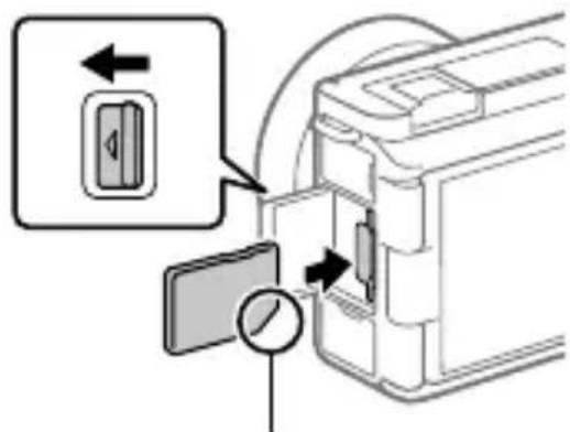 SONY ZVE1L - Insertion de la batterie (fourni)/carte mémoire (vendu séparément) dans l'appareil - 2