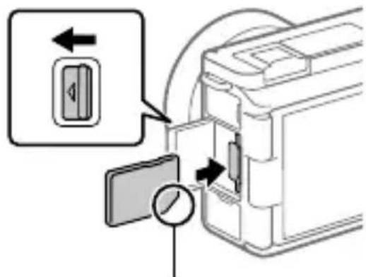 SONY ZVE1L - De accu (bijgeleverd)/geheugenkaart (los verkrijgbaar) in de cameraplaatsen - 2