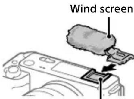 SONY ZVE1L - Using the wind screen (supplied) - 1