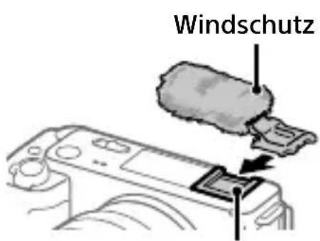 SONY ZVE1L - Verwendung des Windschutzes (mitgeliefert) - 1