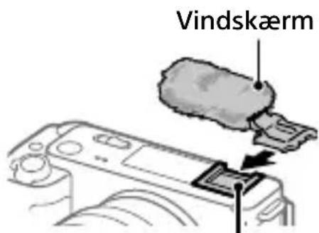 SONY ZVE1L - Brug af vindskærmen (medfølger) - 1