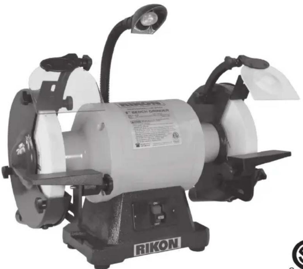 RIKON 80808 - Touret à basse vitesse 1HP de 8 po. - 1
