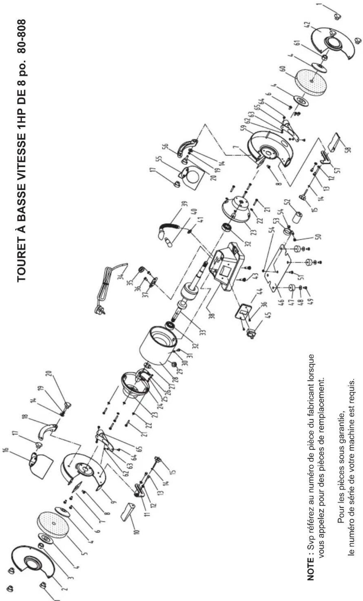 RIKON 80808 - DIAGRAMME DES PIÈCES - 1