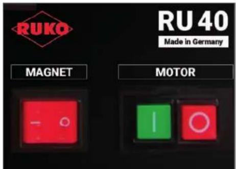 RUKO RU40 - Accensione e spegnimento della perforatrice - 1