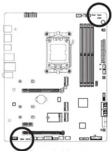 GIGABYTE B650 AERO G - 9) LED\_C1/LED\_C2 (RGB LED テープヘッダ) - 1