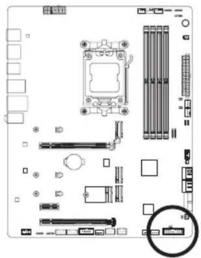 GIGABYTE B650 AERO G - 13) F\_PANEL (前面パネルヘッダ) - 1