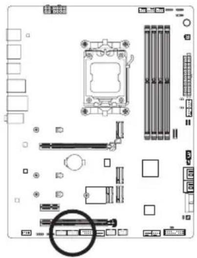 GIGABYTE B650 AERO G - 18) COM (シリアルポートヘッダ - 1