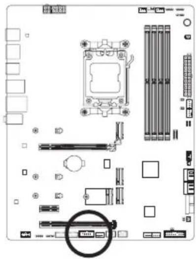 GIGABYTE B650 AERO G - 19) SPI\_TPM (TPMEジュール用ヘッダ) - 1