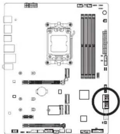 GIGABYTE B650 AERO G - 11) SATA3 0/1/2/3 (SATA 6Gb/図ネクター) - 1