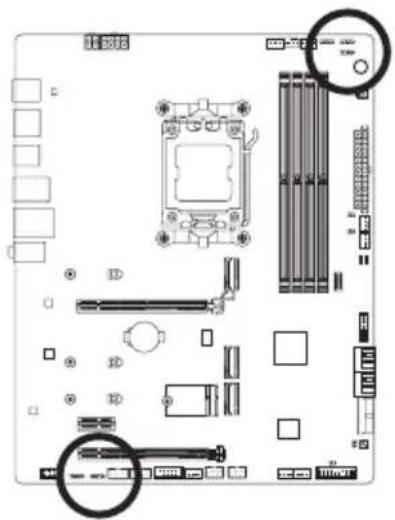 GIGABYTE B650 AERO G - 8) D\_LED1/D\_LED2 (Addressable LEDテープ用ヘッダ) - 1