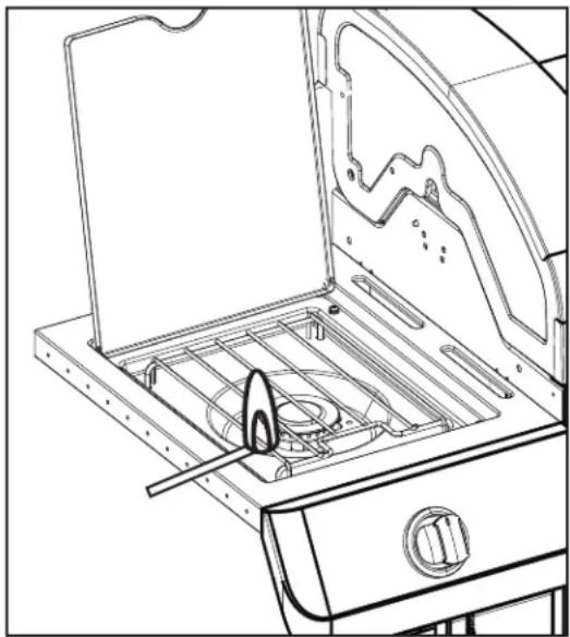 CHAR BROIL 463773717 - Allumage avec une allumette du brûleur latéral - 1