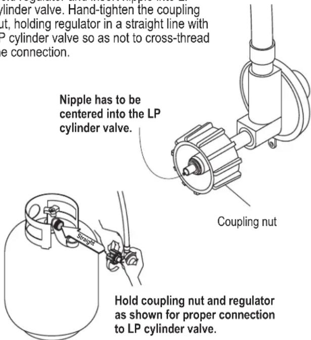CHAR BROIL 463773717 - Connecting Regulator to the LP Cylinder - 3