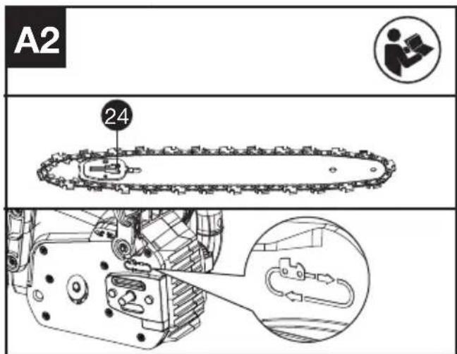 KRESS KG346 - MONTAGGIO DELLA LAMA FISSA E DELLA CATENA DELLA SEGA - 2