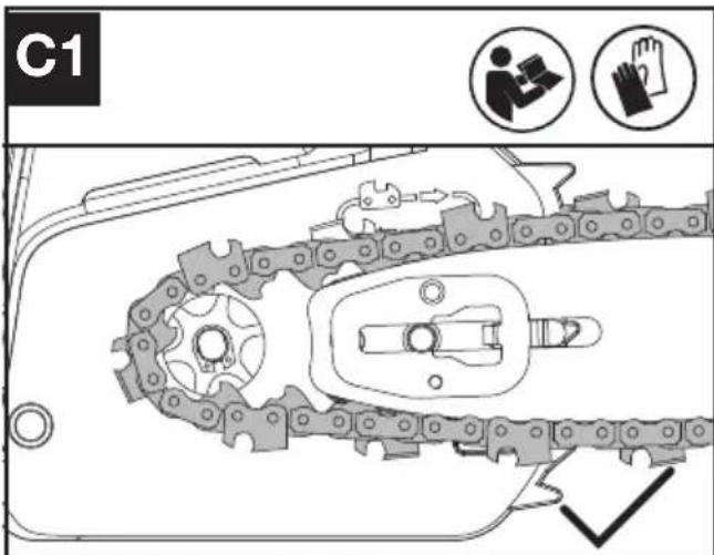 KRESS KG346 - MONTAJE DE LA ESPADA Y LA CADENA DE SIERRA - 5