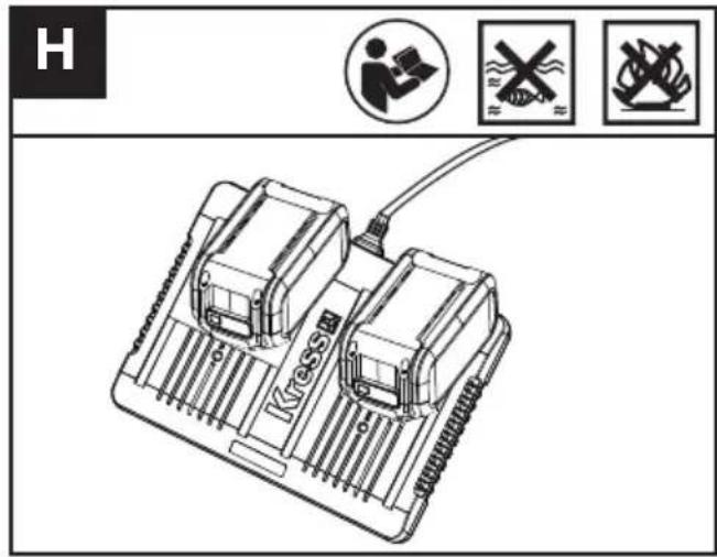 KRESS KG346 - CARICAMENTO DEL PACCO BATTERIA (VEDI FIG. H) - 1