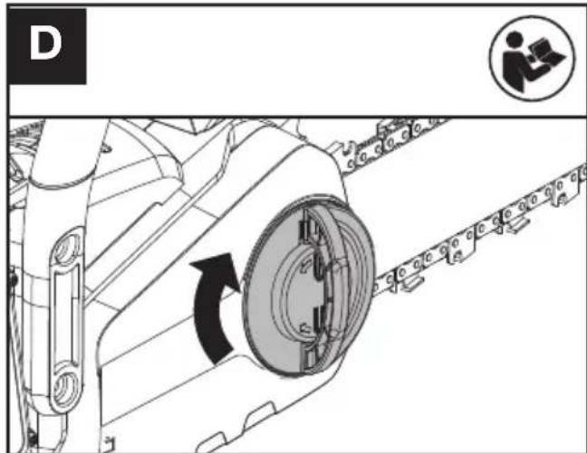 KRESS KG346 - MONTAGGIO DELLA LAMA FISSA E DELLA CATENA DELLA SEGA - 7