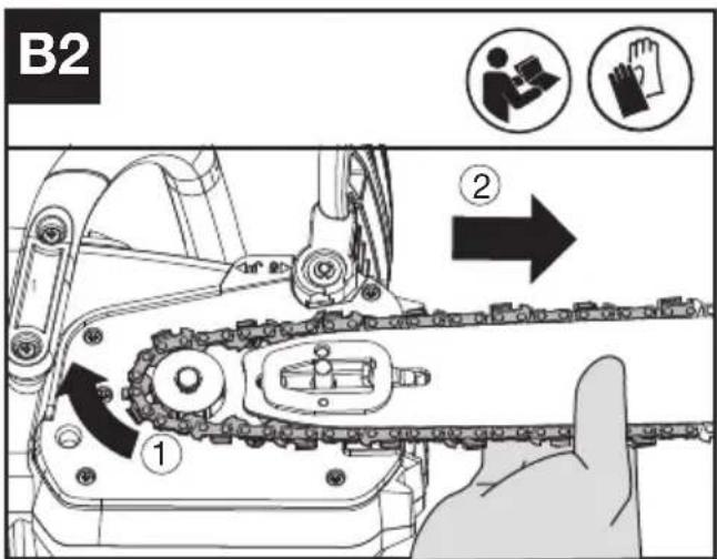 KRESS KG346 - MONTAGE DU GUIDE ET DE LA CHAINE - 4