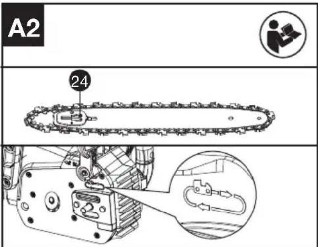 KRESS KG346 - MONTAJE DE LA ESPADA Y LA CADENA DE SIERRA - 2