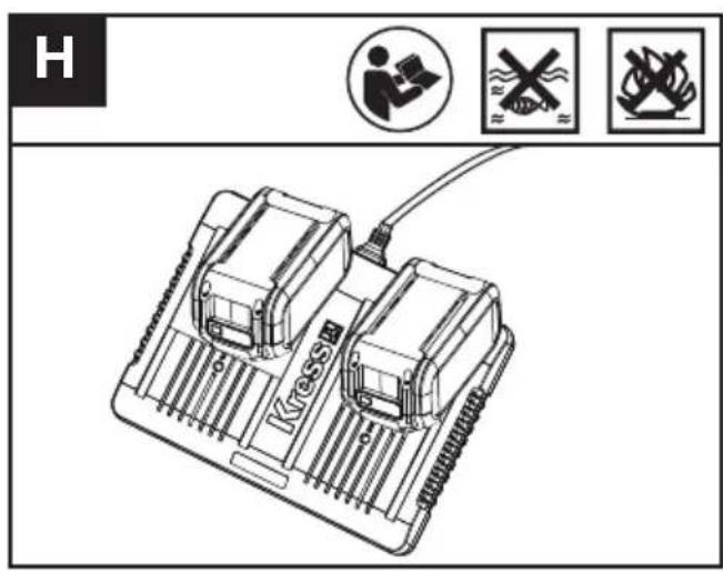 KRESS KG346 - DE BATTERIJEN OPLADEN (ZIE AFB.H) - 2