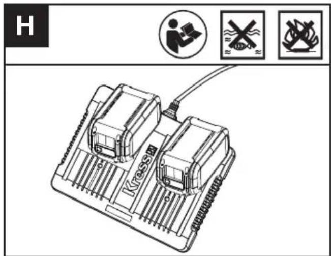 KRESS KG346 - LADEN DES AKKUS (SIEHE ABB. H) - 1