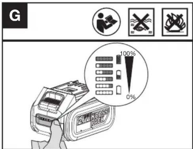 KRESS KG346 - KONTROLL AV BATTERIETS LADDNING STILLSTAND (SE FIGUR G) - 1