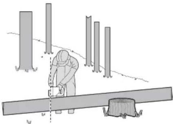 KRESS KG346 - Bucking a log - 4