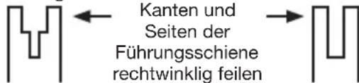 KRESS KG346 - Zustände, die eine Wartung der Kette und Führungsschiene erfordern: - 1