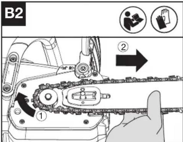 KRESS KG346 - MONTAJE DE LA ESPADA Y LA CADENA DE SIERRA - 4