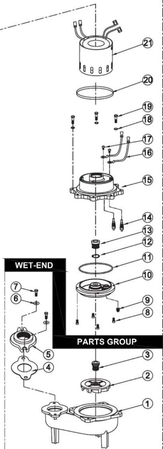 Ashland SW50 - Sewage Pumps Model: SWH Series Parts - 2