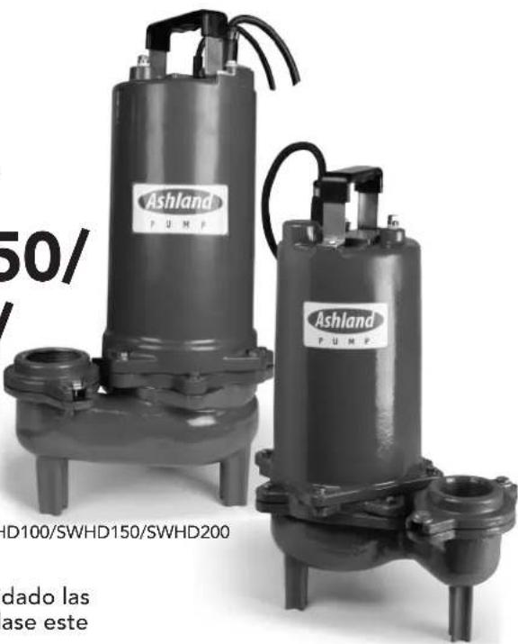 Ashland SW50 - SWH50/SWH100/SWH150/ SWH200 &amp; SWHD100/ SWHD150/SWHD200 Trabajo Pesado Bombas de Agua - 1