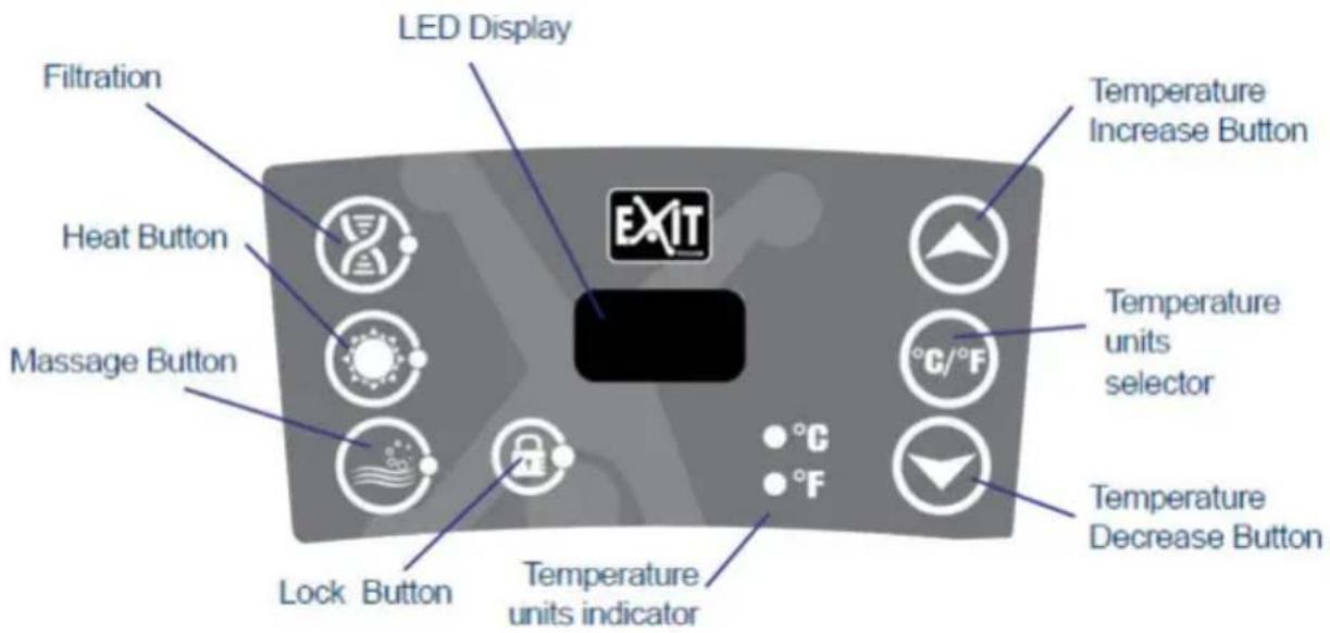 Exit Toys Classic spa - Control panel - 1