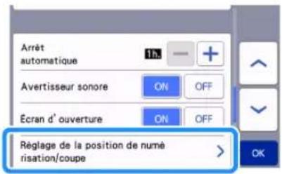 BROTHER SDX2250D - Appuyez sur la touche « réglage de la position de numérisation/ coupe » de l'écran de réglages. - 1